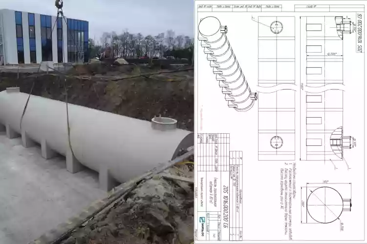 Накопительные емкости горизонтальные на 80 м3